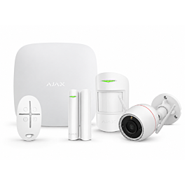Ajax Hub 2 starterkit + WiFi buitencamera Wit SMART
