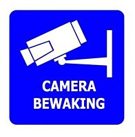 CCTV camera sticker - 15 x 15 cm (3 stuks)