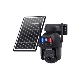 4G PTZ Alarmcamera met zonnepaneel Zwart PLUS