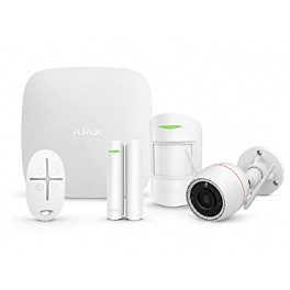 Ajax Hub 2 starterkit + WiFi buitencamera Wit SMART