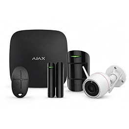 Ajax Hub 2 starterkit + WiFi buitencamera Zwart SMART